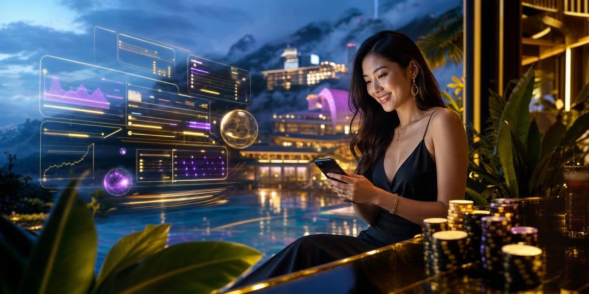 Pemandangan Genting Highlands dengan kasino mudah alih mc2